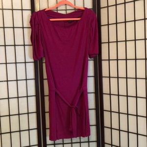 Knit dress with tie front